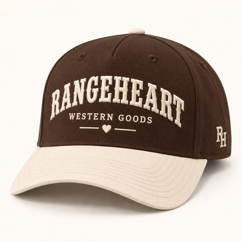 Western Goods cap in Espresso / cream
