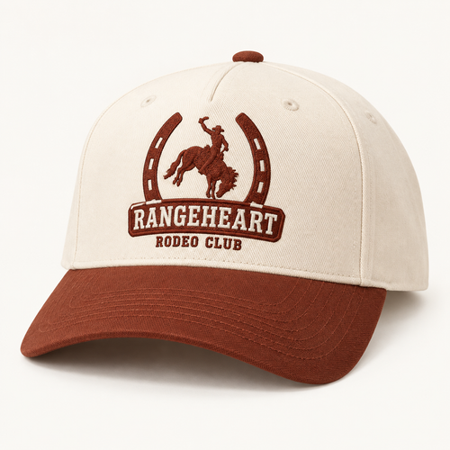 Rodeo Club cap in Cream / rust