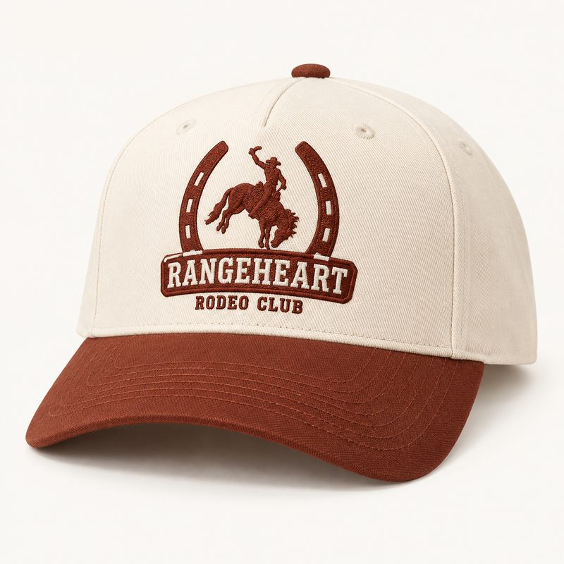 Rodeo Club cap in Cream / rust