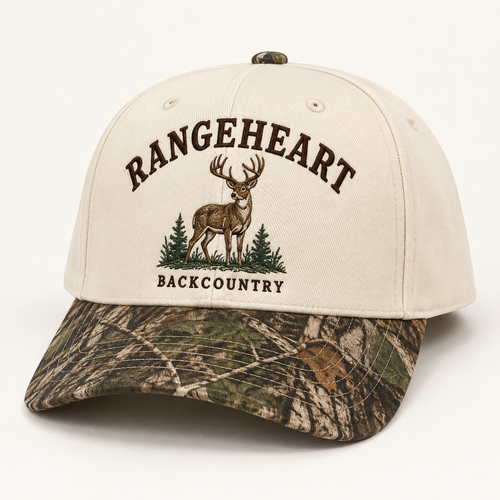 Backcountry cap in Cream / woodland camo