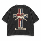 RANGEHEART cross heart black — back view on white background