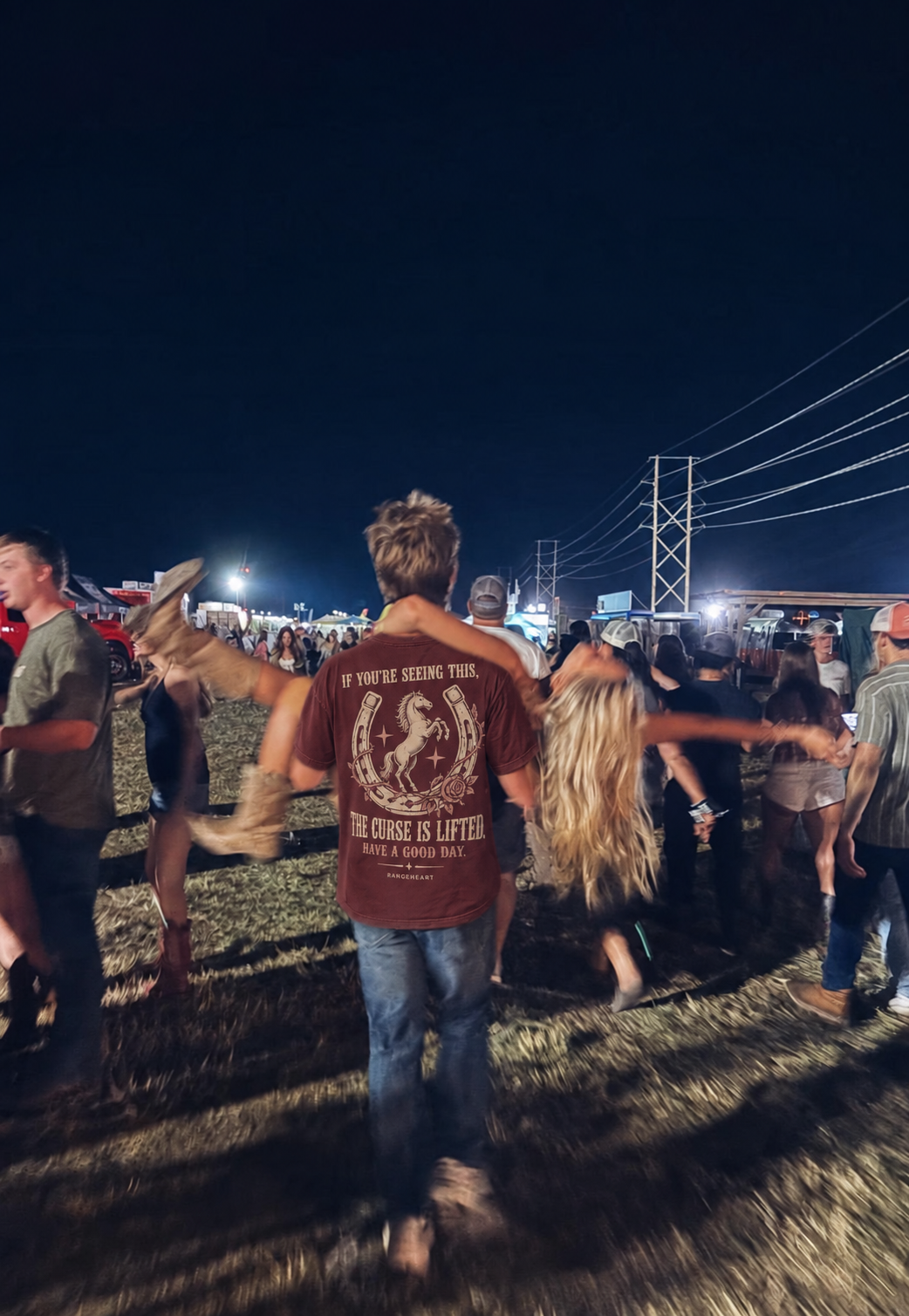 RANGEHEART Good Omen Boxy Tee worn in its candid lifestyle scene
