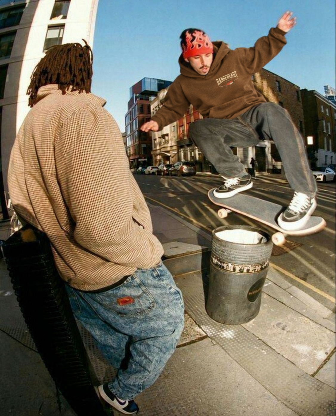 RANGEHEART Good Things Take the Bait Boxy Hoodie worn in its candid lifestyle scene