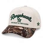 RANGEHEART Cream / Woodland cap — three-quarter view