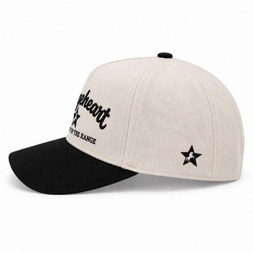 RANGEHEART Cream / Black cap — side view