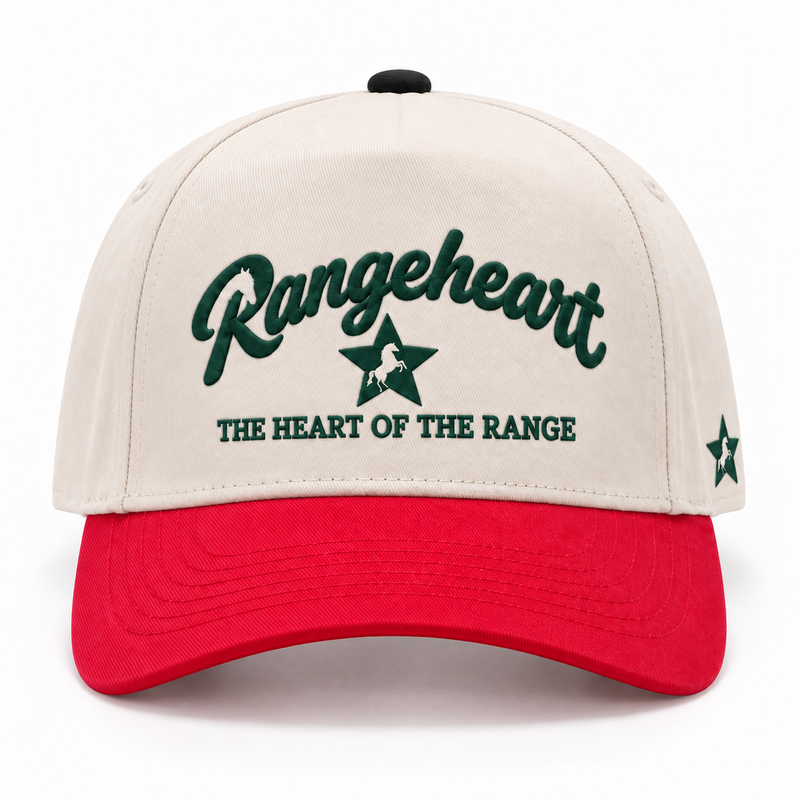 RANGEHEART Cream / Red cap — front view