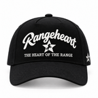RANGEHEART All Black cap — front view