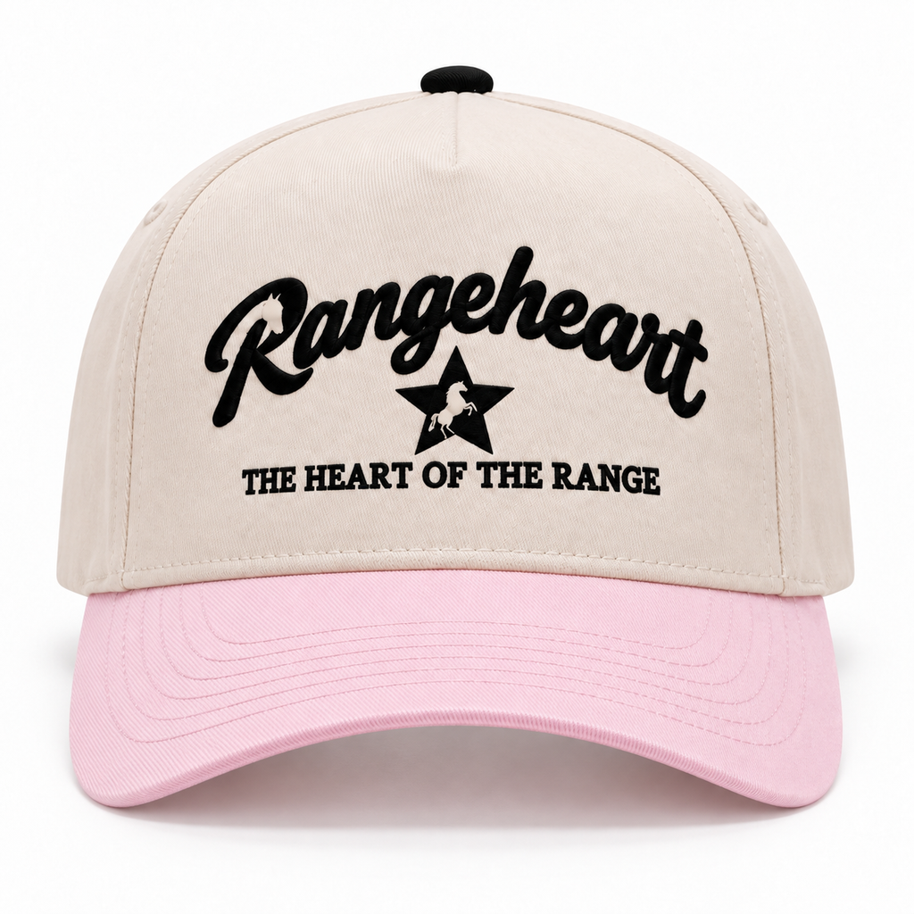 RANGEHEART Cream / Pink cap — front view