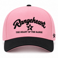 RANGEHEART Pink / black cap — front view