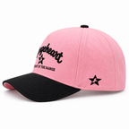RANGEHEART Pink / black cap — side view