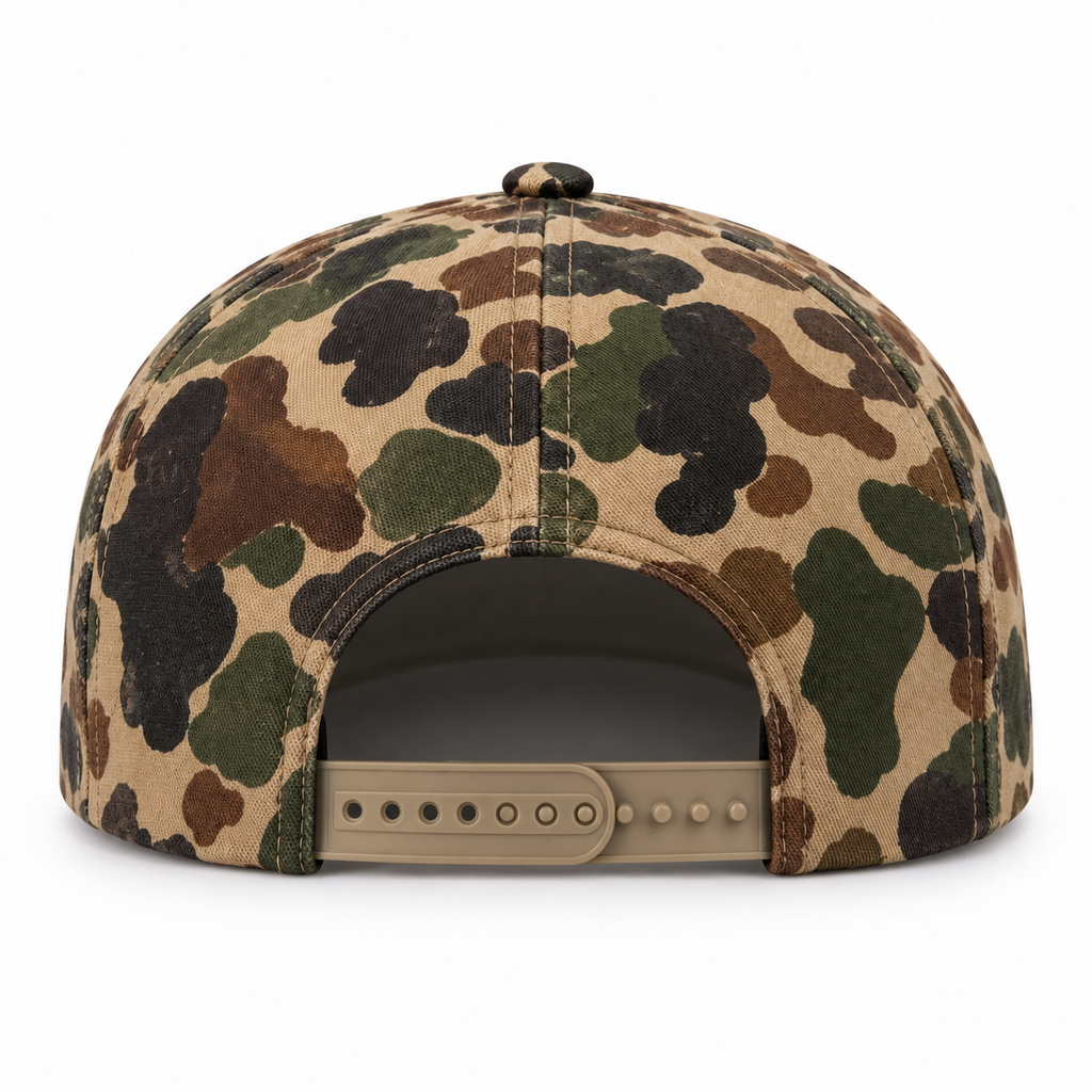 RANGEHEART Duck Camo cap — rear view