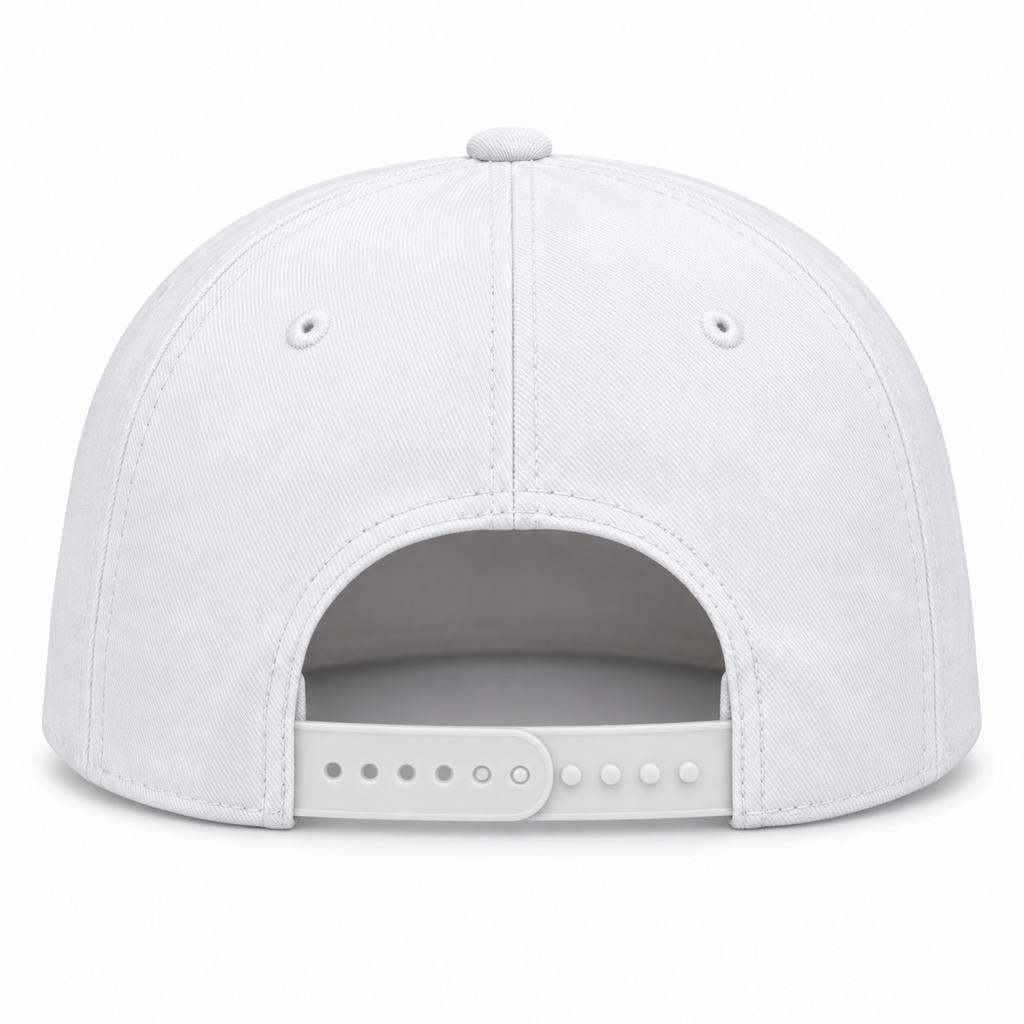 RANGEHEART White / Washed Red cap — rear view