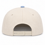RANGEHEART Cream / Sky Blue cap — rear view