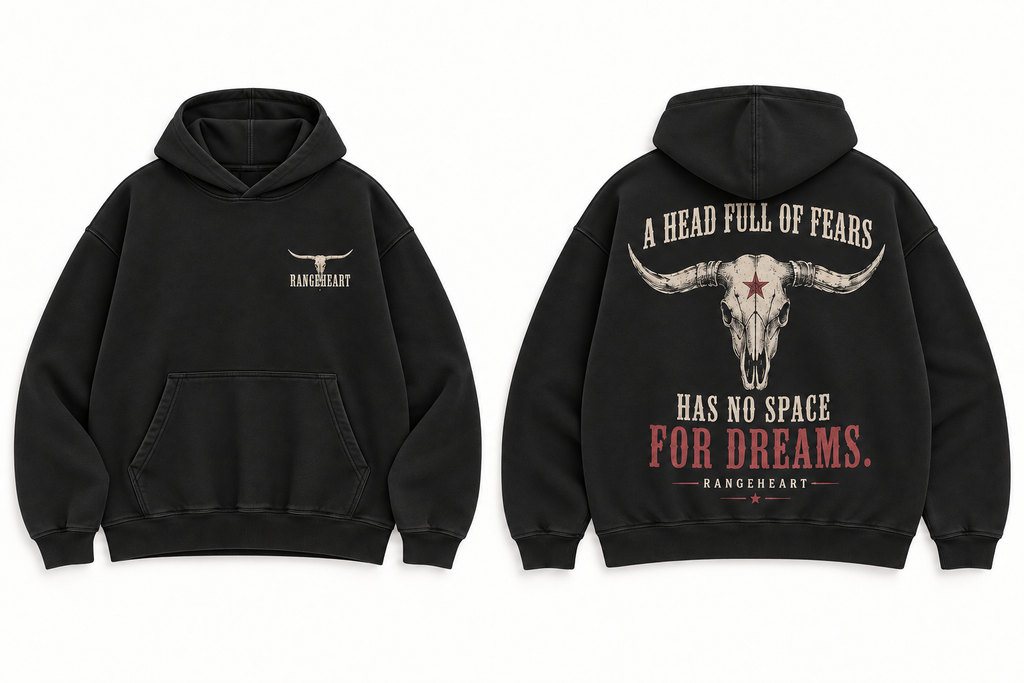 RANGEHEART Room for Dreams Boxy Hoodie — approved front and back design