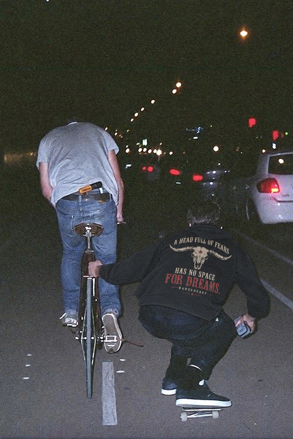 RANGEHEART Room for Dreams Boxy Hoodie worn in its candid lifestyle scene