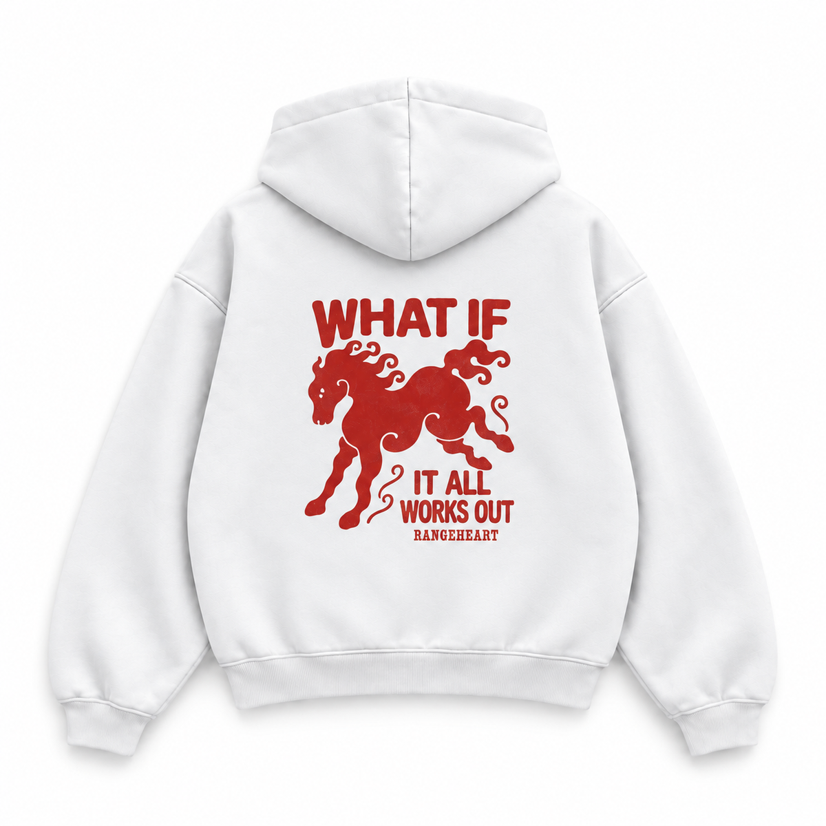 RANGEHEART what if white — back view on white background