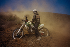 RANGEHEART Wild at Heart Boxy Hoodie worn in its dusty motocross scene