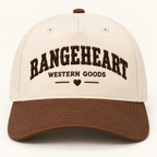 Western Goods Cap in Cream / tobacco — front view