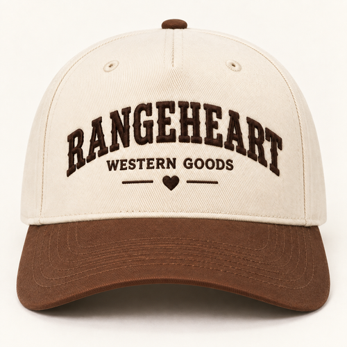 Western Goods Cap in Cream / tobacco — front view