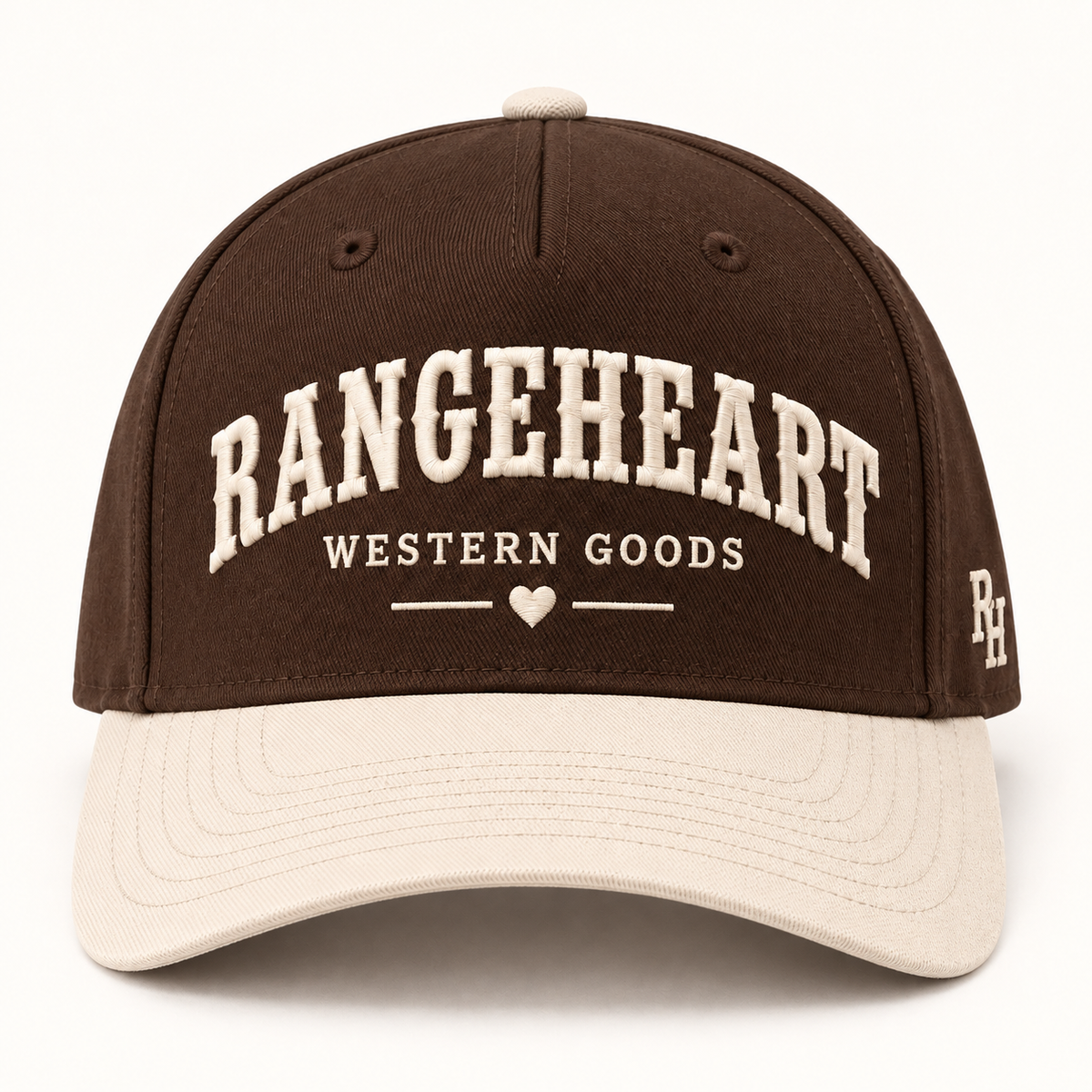 Western Goods Cap in Espresso / cream — front view