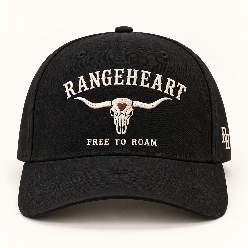 Free to Roam Cap in Black / cream — front view