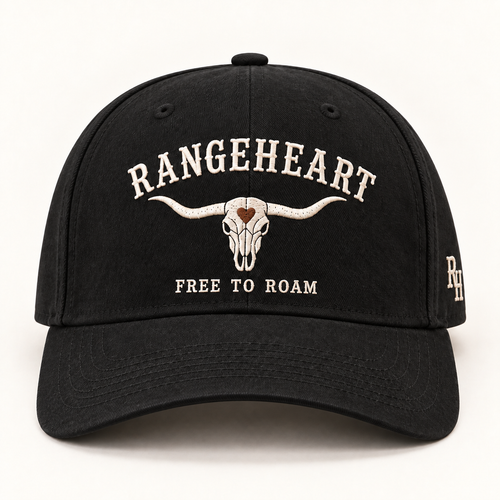 Free to Roam Cap in Black / cream — front view