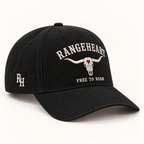 Free to Roam Cap in Black / cream — side angle
