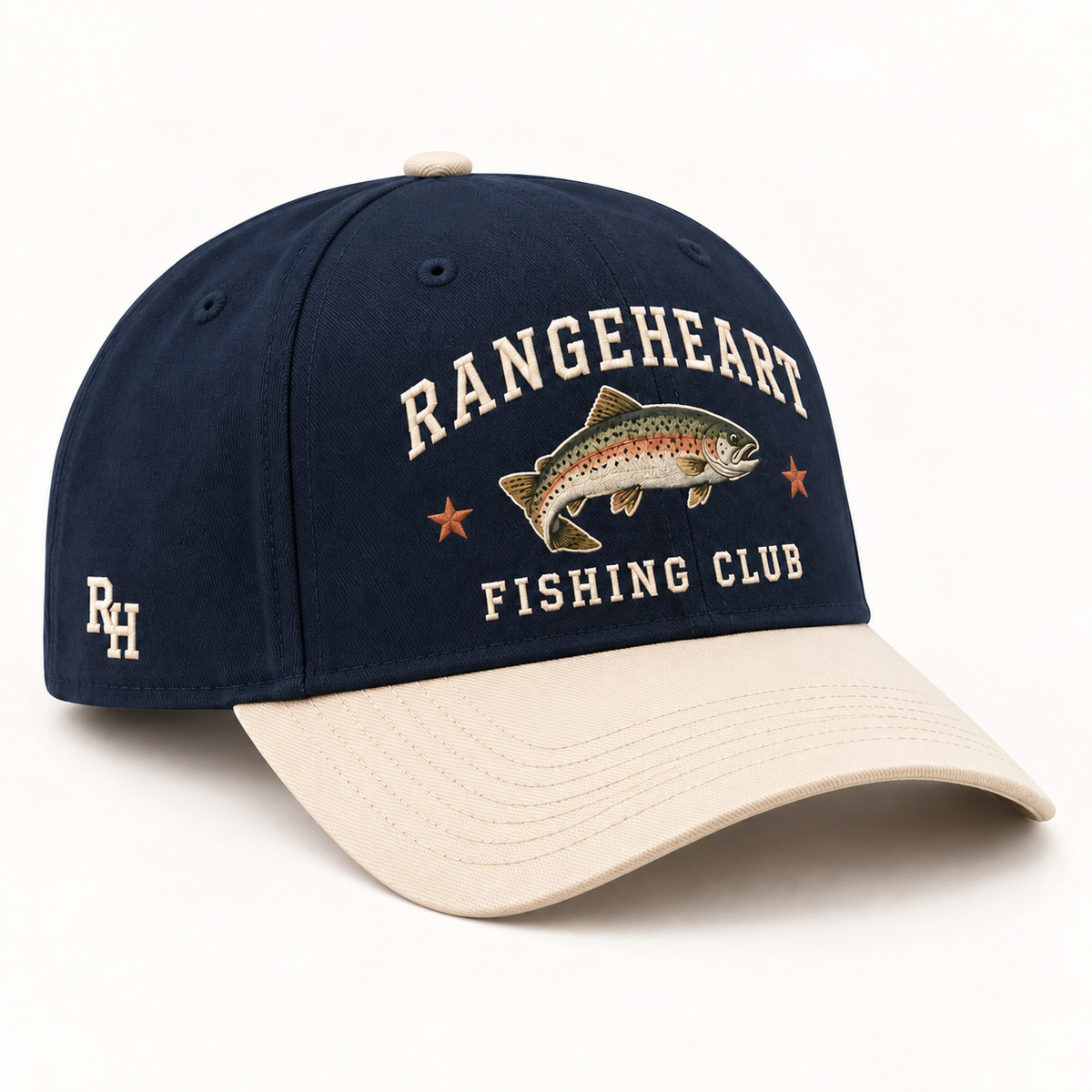 After Hours Fishing Cap in Navy / cream — side angle