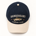 After Hours Fishing Cap in Navy / cream — overhead view