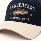 After Hours Fishing Cap in Navy / cream — brim detail