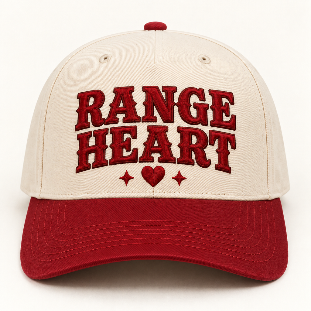 Rangeheart Red Cap in Red / cream — front view