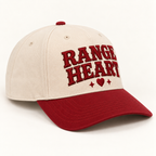 Rangeheart Red Cap in Red / cream — side angle