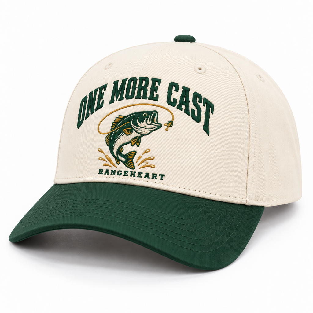 One More Cast Cap — left three-quarter view