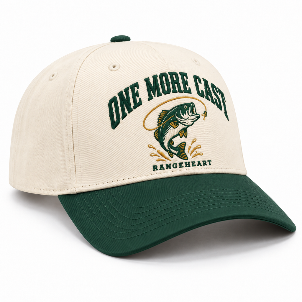 One More Cast Cap — right three-quarter view