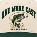 One More Cast Cap — embroidery detail