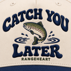 Catch You Later Cap — embroidery detail