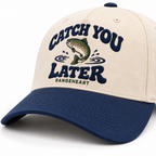 Catch You Later Cap — brim and crown detail