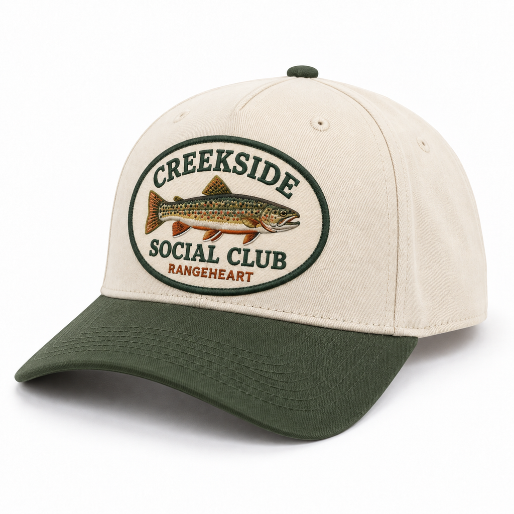 Creekside Social Club Cap — left three-quarter view