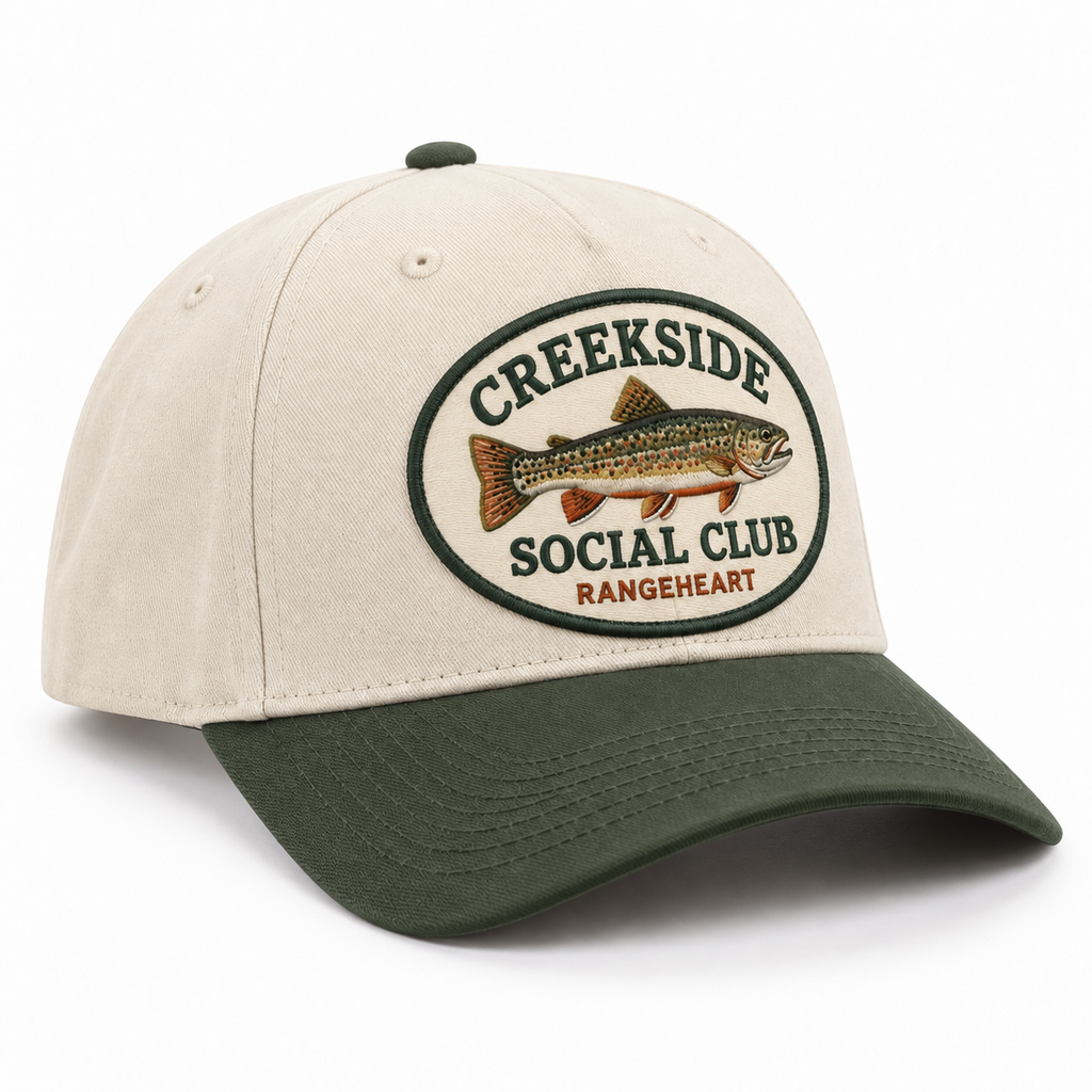 Creekside Social Club Cap — right three-quarter view
