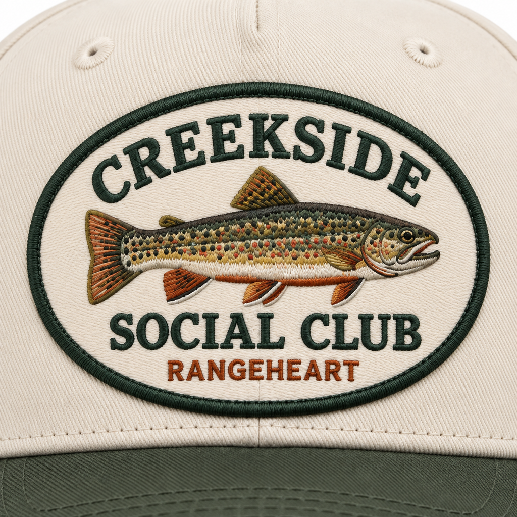 Creekside Social Club Cap — embroidery detail