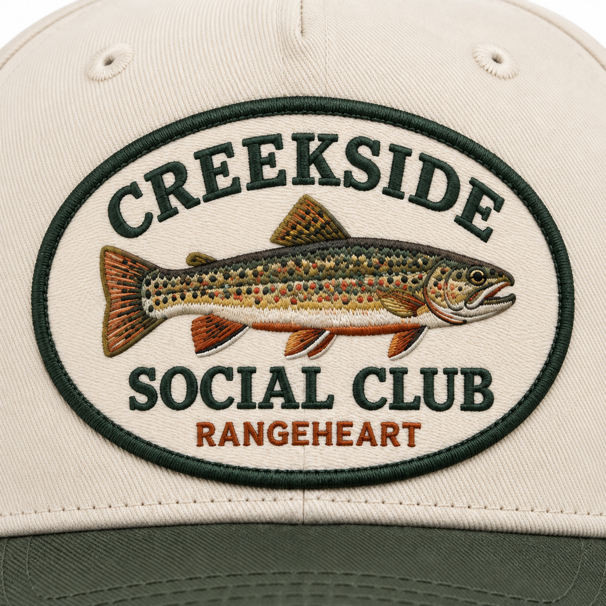 Creekside Social Club Cap — embroidery detail