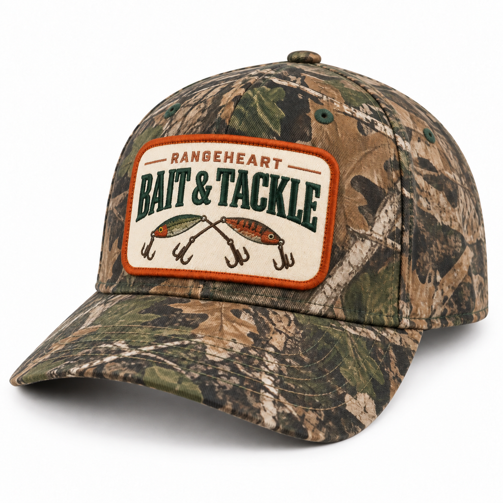 Bait & Tackle Cap — left three-quarter view