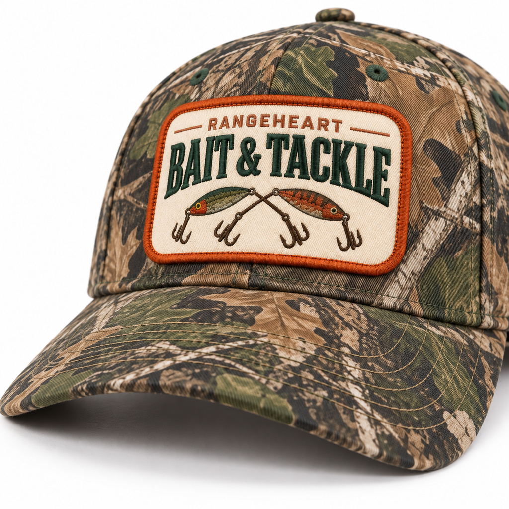 Bait & Tackle Cap — brim and crown detail