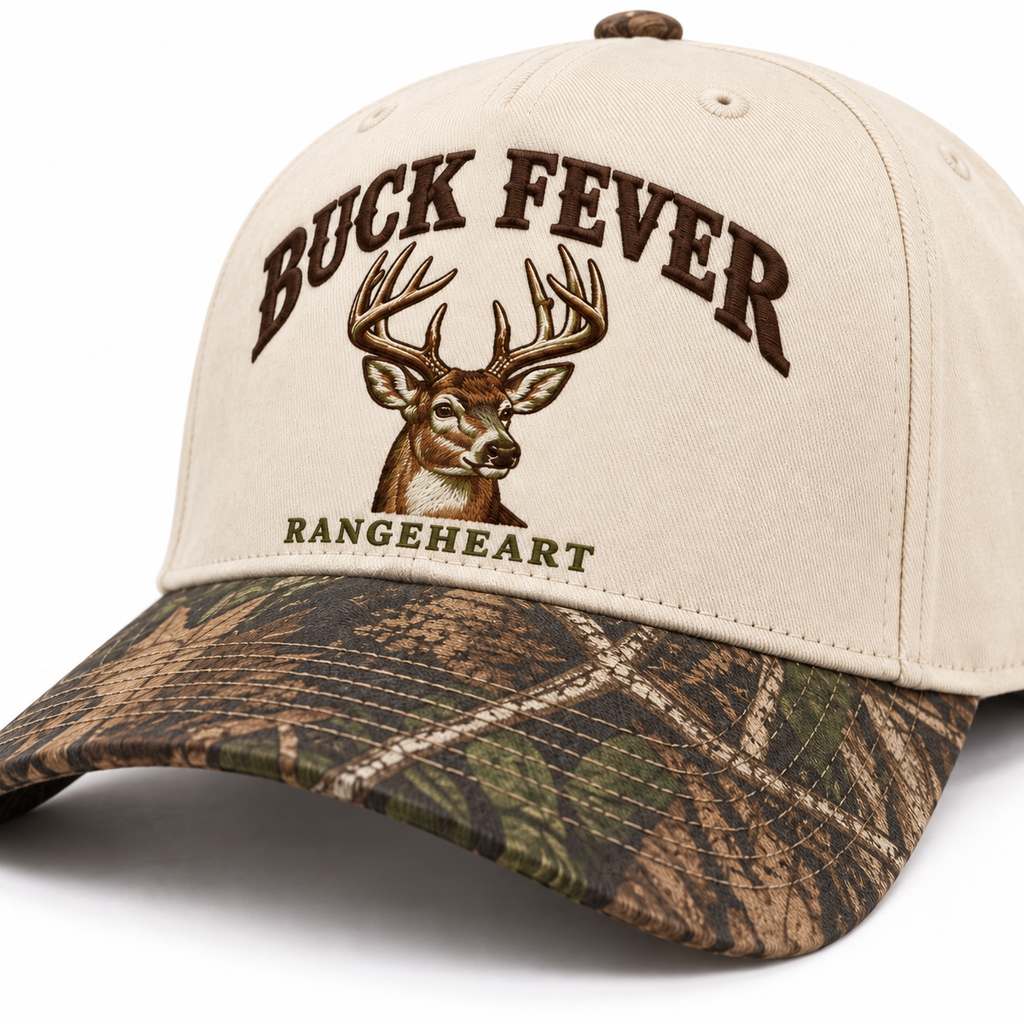Buck Fever Cap — brim and crown detail