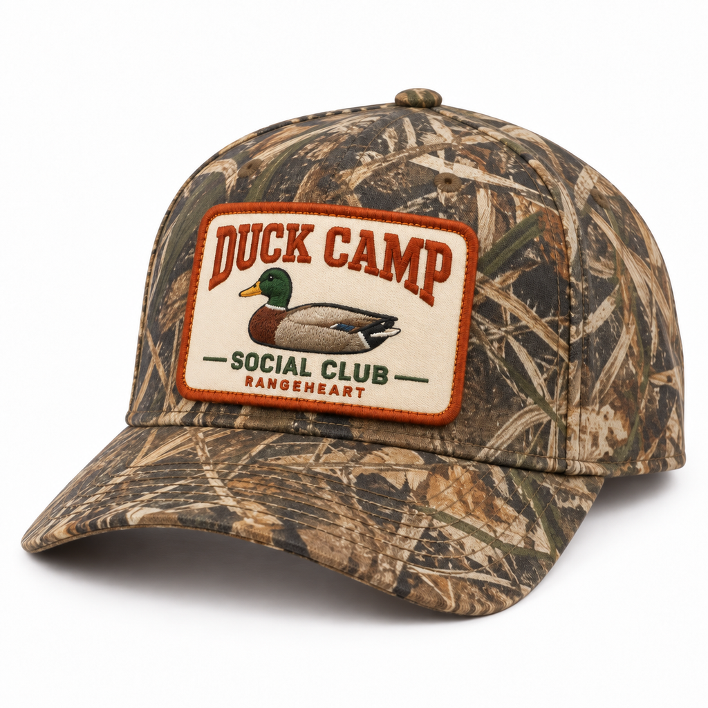 Duck Camp Social Club Cap — left three-quarter view
