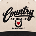 Country at Heart Cap — embroidery detail