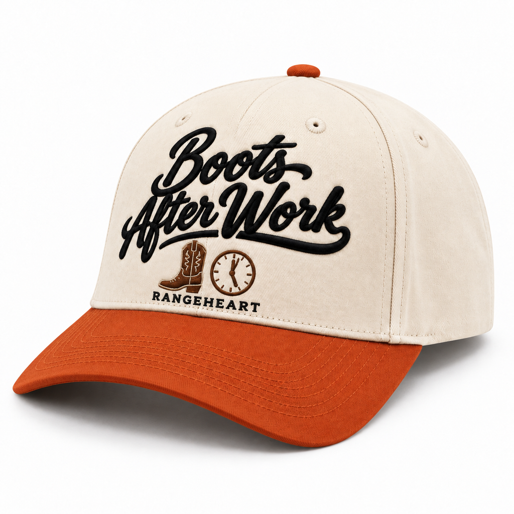 Boots After Work Cap — left three-quarter view