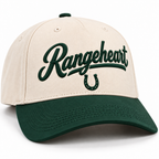 Rangeheart Horseshoe Cap — brim and crown detail in the studio