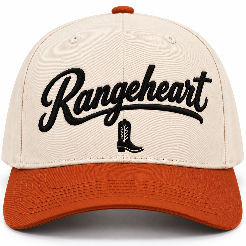 Rangeheart Boot Cap — embroidery detail in the studio